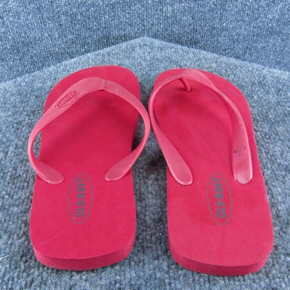 Old Navy‎ Women Flip Flop Sandal Shoes Red Synthetic Size 6 Medium - Picture 5 of 7